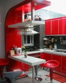 Contemporary Red Kitchen