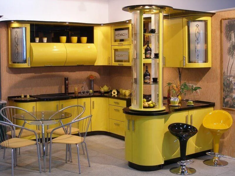 Contemporary Yellow Kitchen